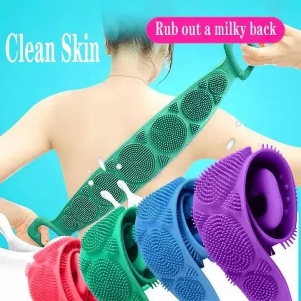 Double-Side Bath Towel Scrubber (Random Color)