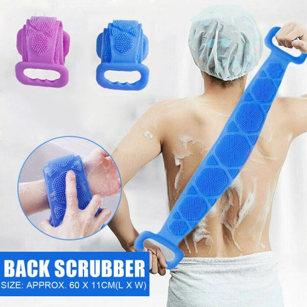 Double-Side Bath Towel Scrubber (Random Color)