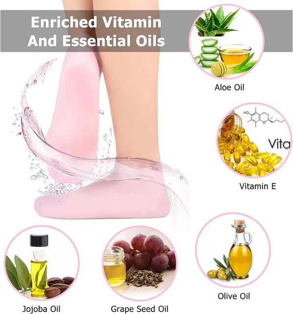 Moisturizing Gel Socks – Heel Crack Repair & Relief