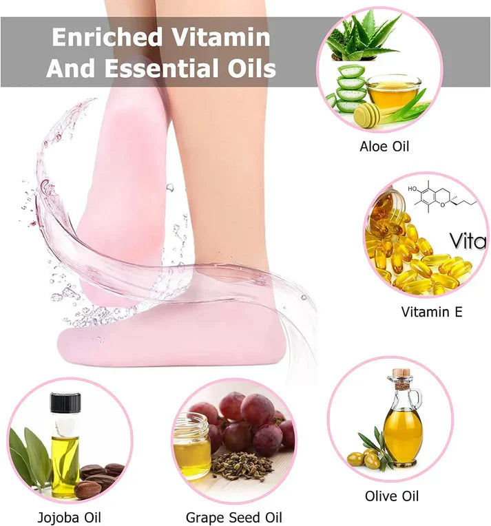 Moisturizing Gel Socks – Heel Crack Repair & Relief