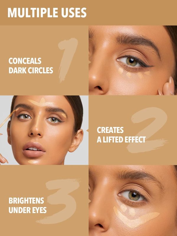 (Pack of 3) Sheglam 12-Hr Full Coverage Concealer